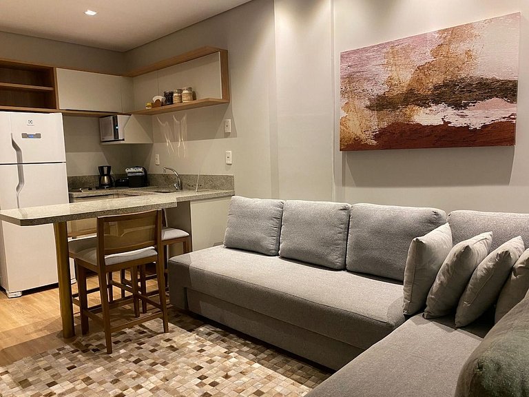 NOVO Studio 506 - Hidro, Lareira  e Piscina Quente
