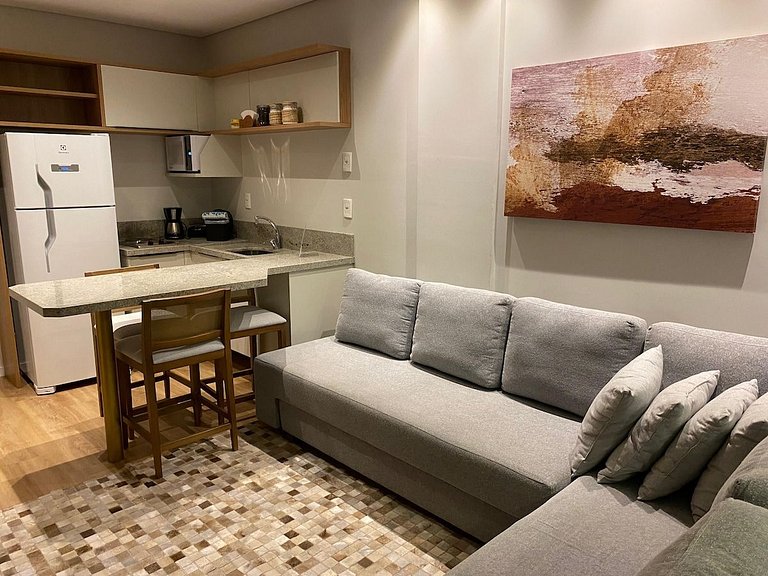 NOVO Studio 506 - Hidro, Lareira  e Piscina Quente