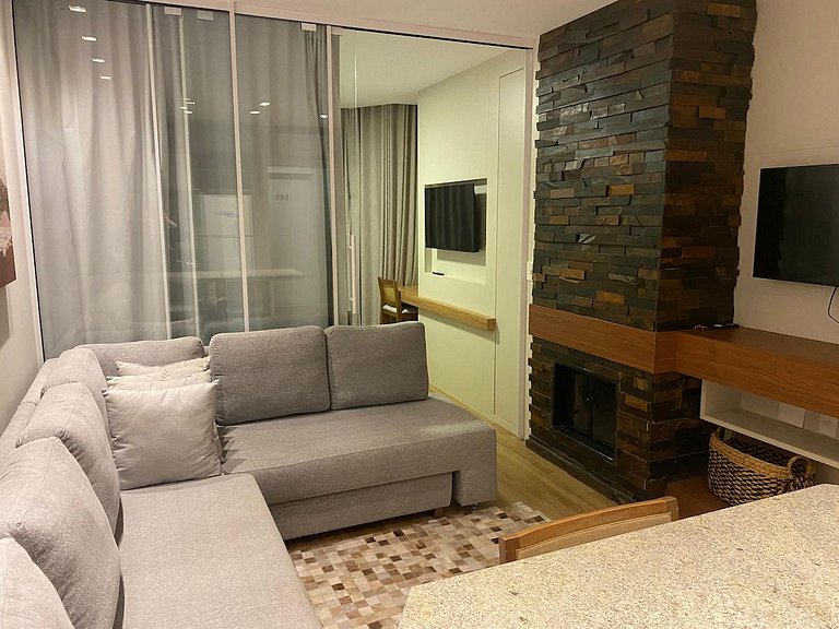 NOVO Studio 506 - Hidro, Lareira  e Piscina Quente