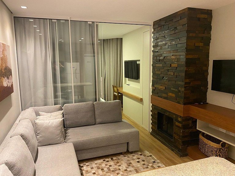 NOVO Studio 506 - Hidro, Lareira  e Piscina Quente