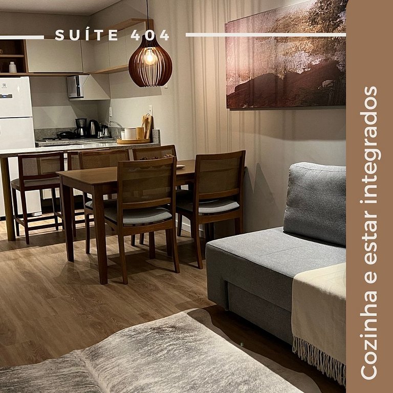 Flat Conforto Amplo com Piscina Climatizada - 404