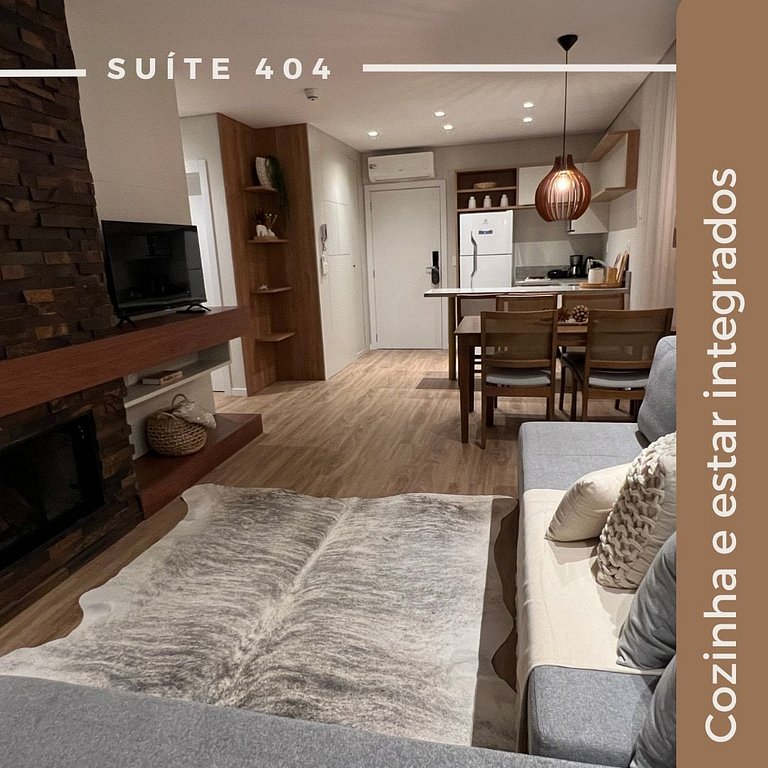 Flat Conforto Amplo com Piscina Climatizada - 404