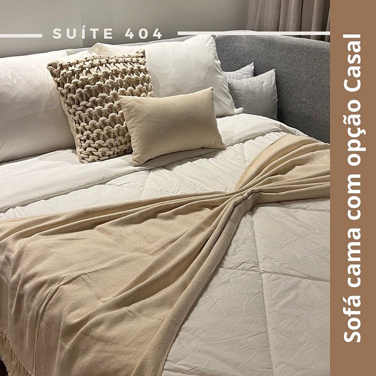 Flat Conforto Amplo com Piscina Climatizada - 404